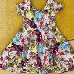Wild rich kids Colorful Cartoon Print Dress